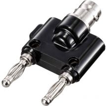 Tru Components - Prise adaptateur bnc femelle - Banane mâle 4 mm droit noir