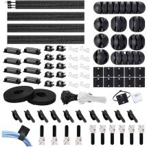 TRU COMPONENTS T23CA007 Boîte d'assortiment de supports de câble TC-12888384 Plage de Ø du faisceau 1 à 40 mm noir 1 se