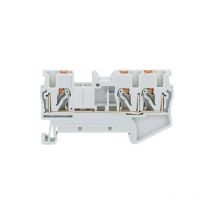 Tru components TC-JPT4-TW Grey Borne de passage 6.2 mm connexion rapide 0.2 mm² 4 mm² gris 1 pc(s) C069912