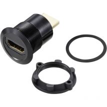 Tru Components - TC-11980460 Presa adattatore per pannello hdmi Presa hdmi Spina hdmi Nero Numero Poli (num): 1 Contenuto
