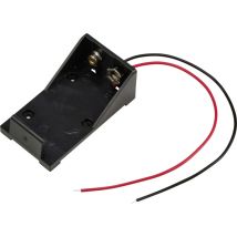 Tru Components - TC-13220592 Support de pile 1x 6LR61 (9 v) raccordement par fils (l x l x h) 55 x 31 x 21 mm Y739163