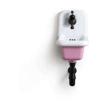 Lavabo scolastico in ceramica smaltata - True Colors 26 cm - Rosa confetto (Rosa Confetto)