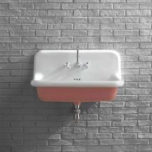 Lavabo scolastico in ceramica smaltata - 90 cm - True Colors - Rosa