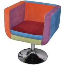 True Deal - inlife Fauteuil avec design de patchwork Cube Tissu