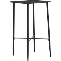 True Deal - Table de bar Table haute Table de Cuisine Noir 60x60x111 cm mdf 92942