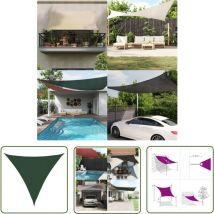 True Deal - The Living Store Voile d'ombrage 160 g/m² Vert foncé 4x4x4 m pehd - Parasol - Voile D'ombrage - Parasol Vert - Parasol Rectangulaire