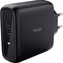 Trust MAXO 65W 2P USB-C CHARGER BLK Ladeadapter 65 W 2x USB-C Schwarz Innenbereich
