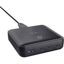 Trust Maxo Universal USB-Ladegerät 100W – 4 Anschlüsse – USB 2.0, USB Typ C – Überhitzungsschutz – 1,2m Kabel – 85x85x25mm