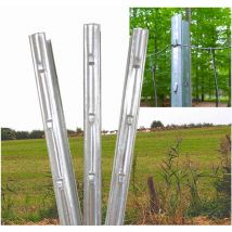 Z-Profil Zaunpfosten 215 cm verzinkt 20x Zaunpfähle inkl. Haken Forstprofil