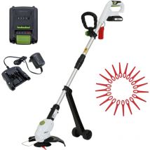 Akku Rasentrimmer 20 v 2,0 Ah Akku & Ladegerät 26 cm Kantenschneider Trimmer inkl. 20x Nylonmesser