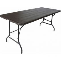 Buffettisch Klapptisch 180 x 75 cm Holzoptik klappbar Kunststoff Gartentisch Bierzelttisch