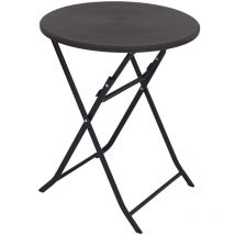 Balkontisch Bistrotisch Klapptisch Gartentisch grau Holzoptik 60 cm ø klappbar