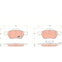 Vorderradbremsbeläge GDB1540 – 1554mm/1564mm – 18mm Dicke – 69mm Höhe – ATE E9 90R 01107522