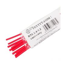 10x Gaine thermorétractable RTS 2.4/1.2 rouge