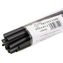 Gaine thermorétractable – 1 m – 10 pièces – 6,4 mm avant rétrécissement – 3,2 mm après rétrécissement – Noir – TRYTYT