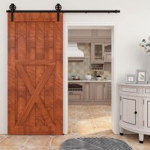 Tsmst - Kit porte coulissante avec amortisseur, fixation sur côté de porte , avec Roues, Porte Simple 274CM