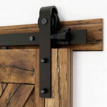 Rail de porte coulissante avec amortisseur, fixation sur côté porte, Porte Simple 152CM - Tsmst