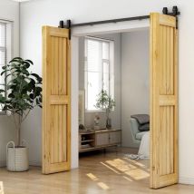 Tsmst - Kit porte coulissante, fixation sur côté de porte, 4 Portes en système pliant 213CM