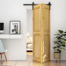 Tsmst - Kit porte coulissante, fixation sur côté de porte, Double Porte en système pliant 76CM