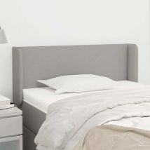 Tête de lit avec oreilles Gris clair 93x16x78/88 cm Tissu Vidaxl