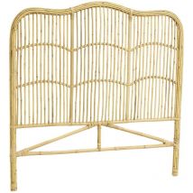 Aubry Gaspard - Tête de lit en rotin naturel Sommier 140 cm