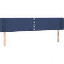 Tête de lit à led Bleu 163x16x78/88 cm Tissu Vidaxl