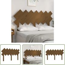 The Living Store Tête de lit Marron miel 141x3x80,5 cm Bois massif de pin - Tête De Lit - Lit - Meuble De Chambre - Bois Massif - Pin
