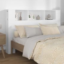 Tête de lit Style Classique Armoire de lit - Blanc 160x18,5x104,5 cm BV880822 - BonneVie