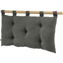 Terre De Nuit - Tête de lit à suspendre double gaze 50x80 cm anthracite - Anthracite