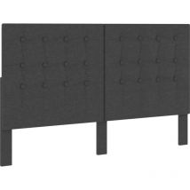 Maison Chic - Tête de lit touffetée design industriel Gris foncé Tissu 180x200 cm