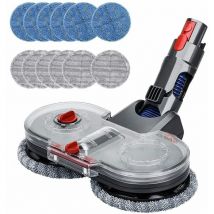 Tête de Vadrouille Electrique pour Dyson V15 V11 V10 V8 V7 Aspirateur avec Réservoir D'eau Amovible, 12 Vadrouille Lavable