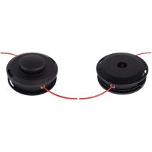 Tete avec 2 fils nylon 'tap and go' pour de'broussailleuse avec re'glage automatique du fil fixation universelle