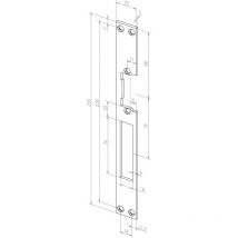 Effeff - Têtière de gâches à larder 250 x 25 mm zingué - eff eff - 681440