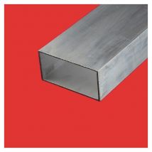 Tube rectangulaire alu 100x50 Epaisseur en mm - 2 mm, Longueur en metre - 3 metres, Sections en mm - 100 x 50 mm