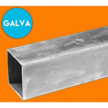 Tube carré en acier Galvanisé - 40x40mm et 2mm d'épaisseur - Longueur de 1M60 (160cm).