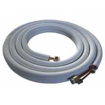 Reporshop - Tube de cuivre isolé bipolaire 1/4 3/8 + écrous 3 mètres