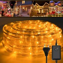 Tube de lumière LED 10m blanc chaud extérieur intérieur tube lumière chaîne lumière de fête