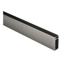 Tube de penderie rectangulaire - Décor : Aspect inox brossé - Longueur : 2000 mm - Matériau : Aluminum Itar