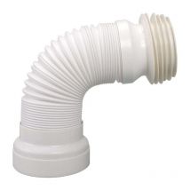 Tuyau de raccordement wc 90010WA dn 98-120, 285-500 mm, flexible, blanc - Airfit