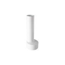 Tube de surverse en polypropylène blanc, longueur 170 mm