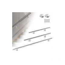 Tube et Barre Métallique Courante 80cm Garde-corps inox Extérieur & Intérieur Rampe d'escalier avec connexion Naizy