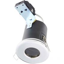 Leclubled - Support Spot Encastrable Faux Plafond GU10 AC220-240V Chrome Rond IP20 - perçage 68mm