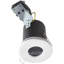 Leclubled - Support Spot Encastrable Faux Plafond GU10 AC220-240V Blanc Rond IP20 - perçage 68mm
