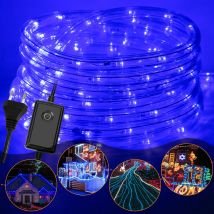 Tube lumineux à led pour l'extérieur Tube lumineux Chaîne lumineuse Filet lumineux bleu-30m-Sans télécommande
