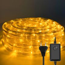 50M Tube Lumineux Extérieur led Guirlande Lumineuse Décoration,Blanc chaud,avec Adapteur d'alimentation - Swanew