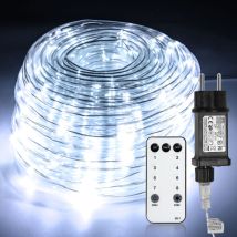 Tube lumineux led avec télécommande Extérieur/Intérieur Tube lumineux Intérieur Chaîne lumineuse—Blanc—30m