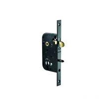 Comtra - Serrure à larder à mentonnet jpm multibat Noir 77 mm Bouts carrés 50 70 a Fouillot Sans 136 mm 77 mm