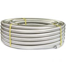 Stahlmann - Tube ondulé en acier inoxydable CSST304 recuit, en couronne, pour circuits d'alimentation d'eau DN25 x 20m