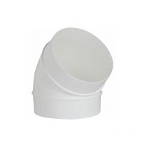Tube coude rond dn 125, 45° , blanc