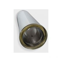 Tubi stufa acciaio doppia parete inox 316L L.100CM D.100MM